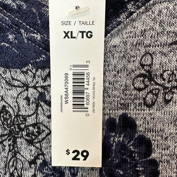 Joe Fresh Grey & Navy Knit Dress - Picture 4 of 5